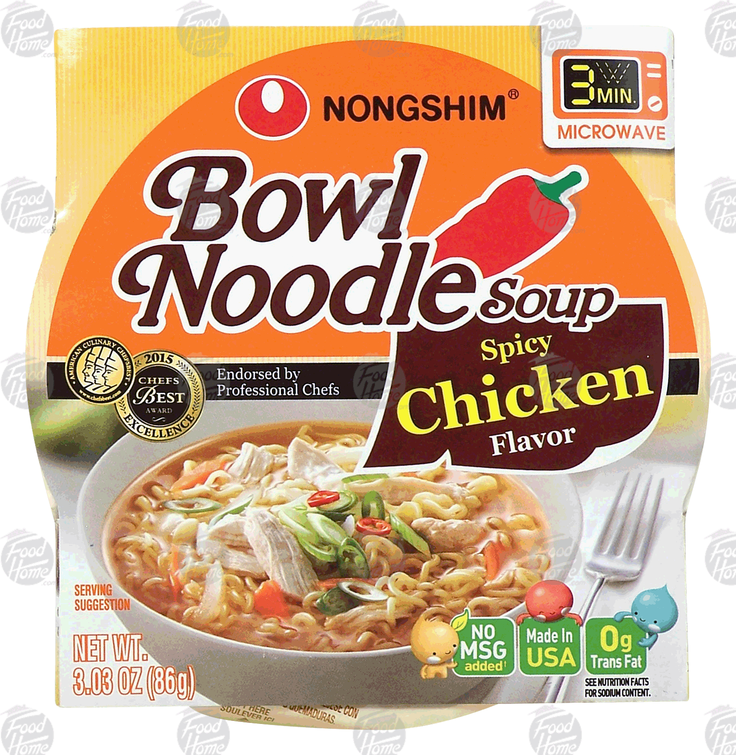 Nongshim  bowl noodle soup, spicy chicken flavor Full-Size Picture